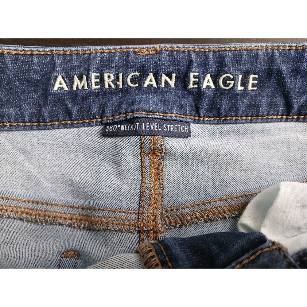 American Eagle 360 NexLevel Stretch Skinny Jeans Women Sz 8 High Rise Jegg #447C - Picture 3 of 7